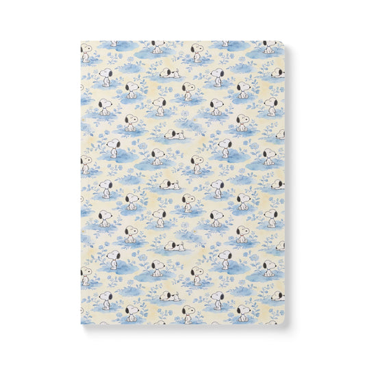 Snoopy Blue Floral Softcover Journal