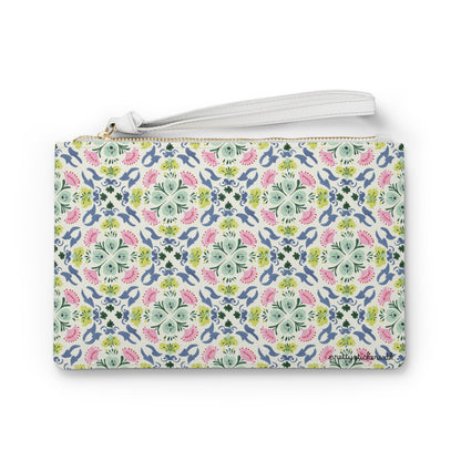 Floral Tile Clutch Bag