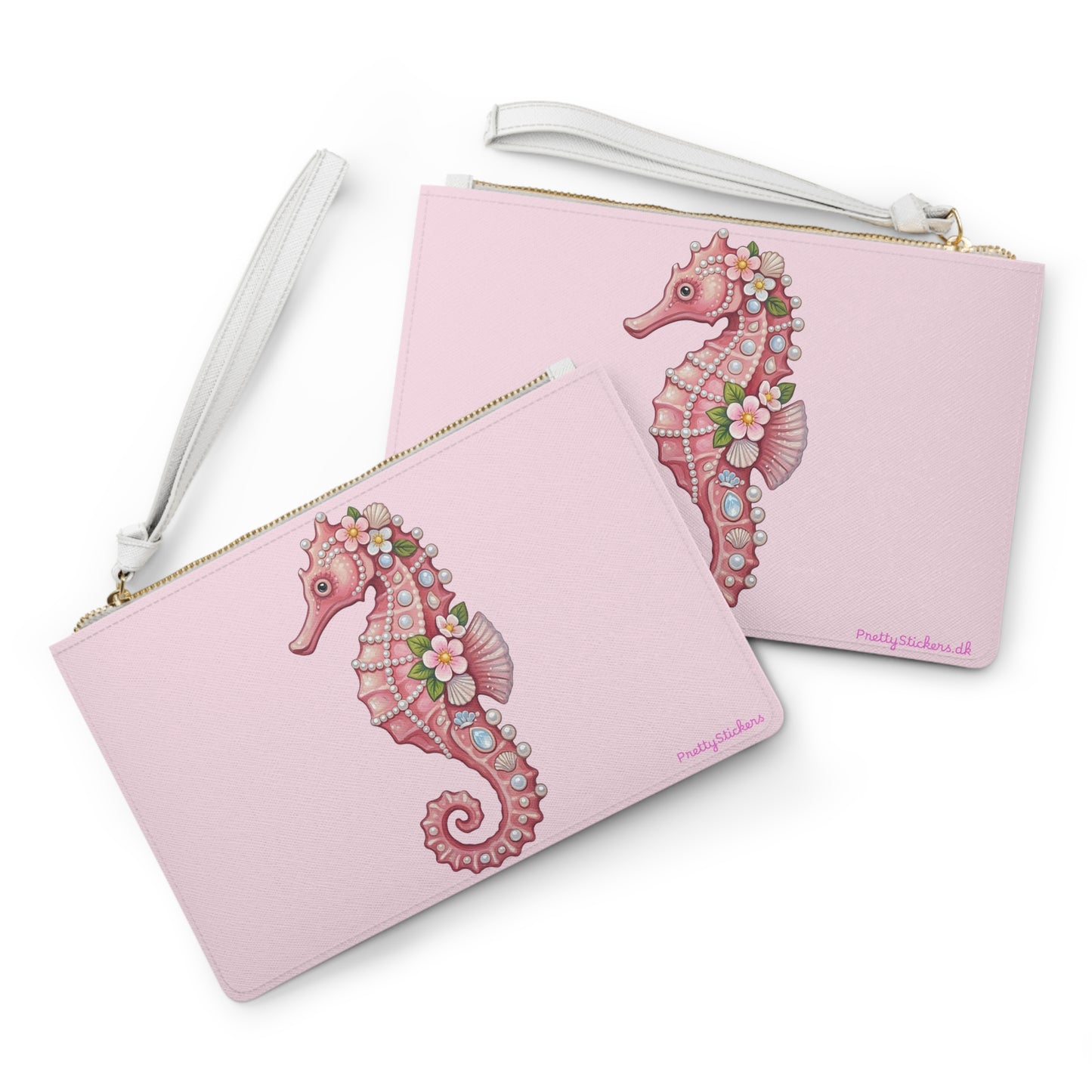 June Girl Pink Seahorse Clutch Bag