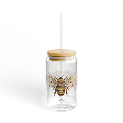 June Girl Bee  Sipper Glass