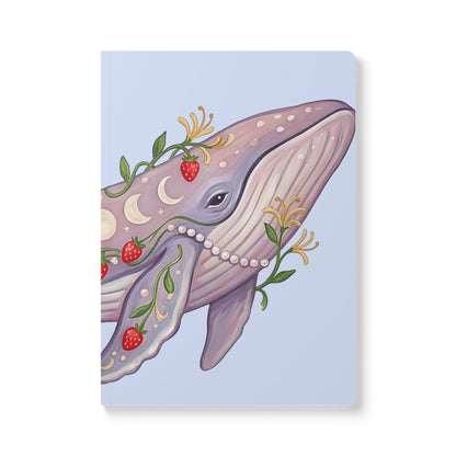 June Girl  Whale Journal — Softcover Notebook