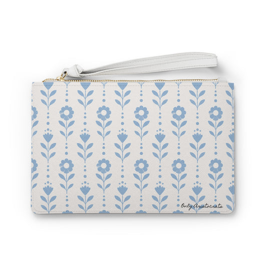 Blue Floral  Clutch Bag