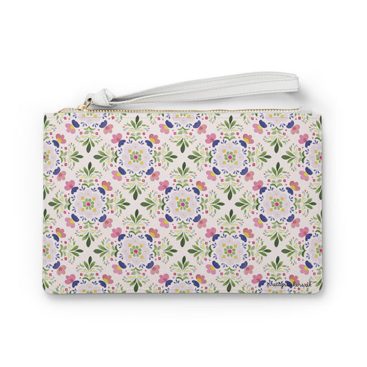 Floral Mosaic Clutch Bag