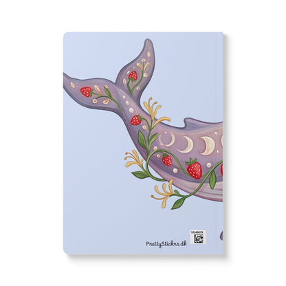 June Girl  Whale Journal — Softcover Notebook