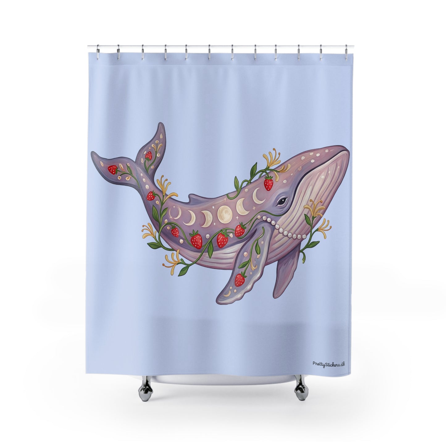 June Girl Whale Shower Curtain