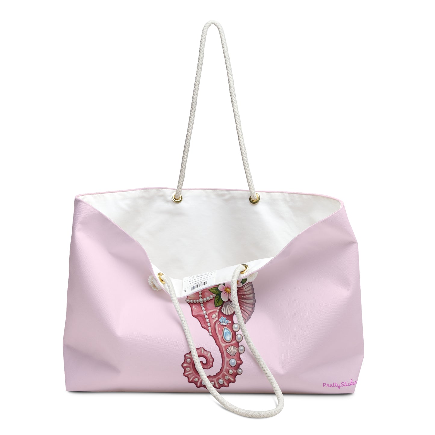 June Girl Pink Seahorse Tote Bag