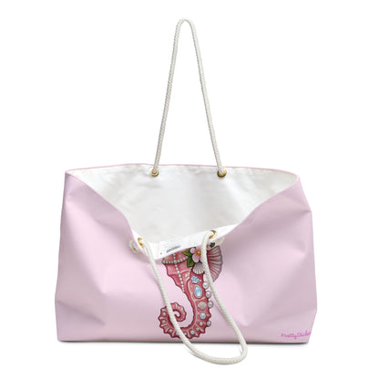 June Girl Pink Seahorse Tote Bag