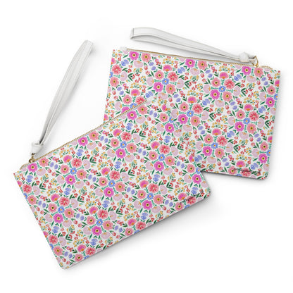Floral Watercolor Clutch Bag