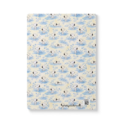 Snoopy Blue Floral Softcover Journal