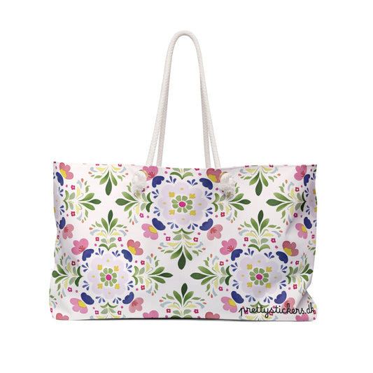 Floral Mosaic Weekender Tote  Bag