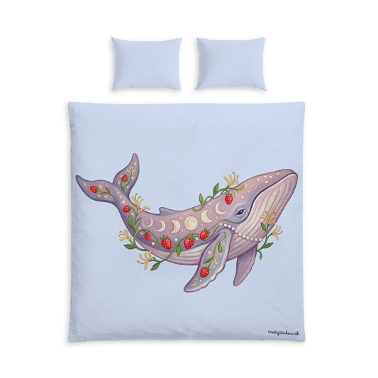 June Girl Whale Cotton Bed Set