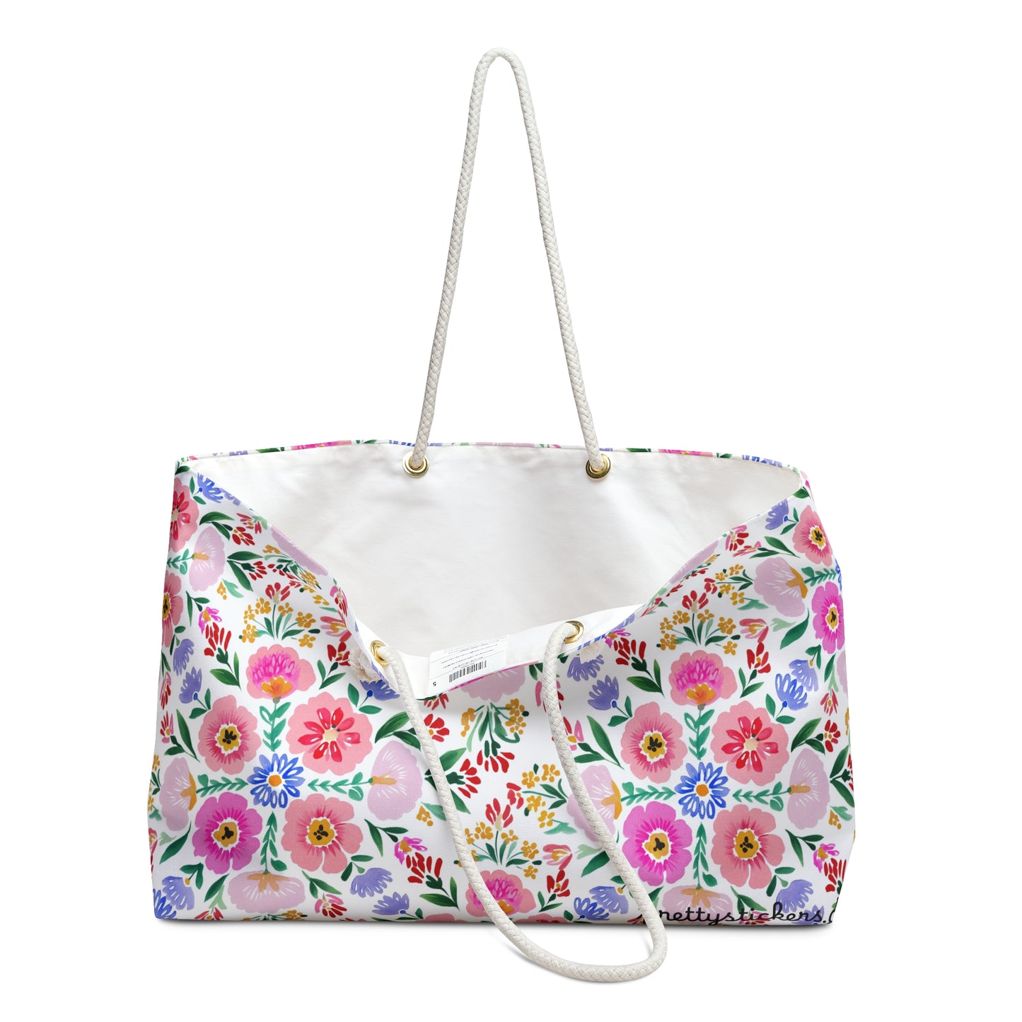 Floral Watercolor Weekender Bag