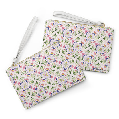 Floral Mosaic Clutch Bag