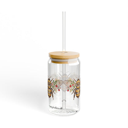 June Girl Bee  Sipper Glass