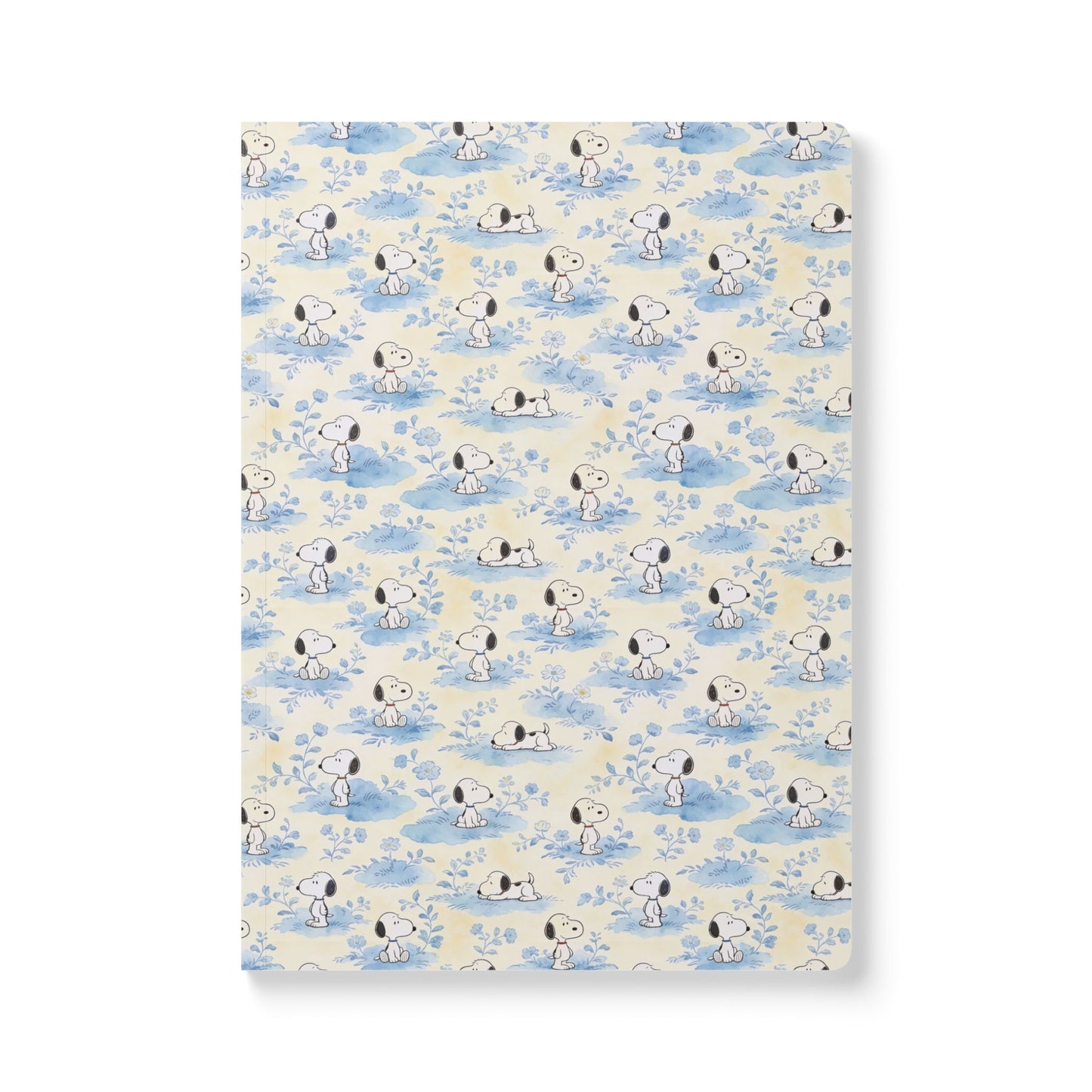 Snoopy Blue Floral Softcover Journal
