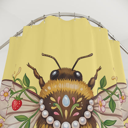 June Girl Bee Shower Curtain