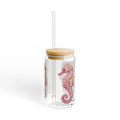 June Girl Pink  Glass Sipper