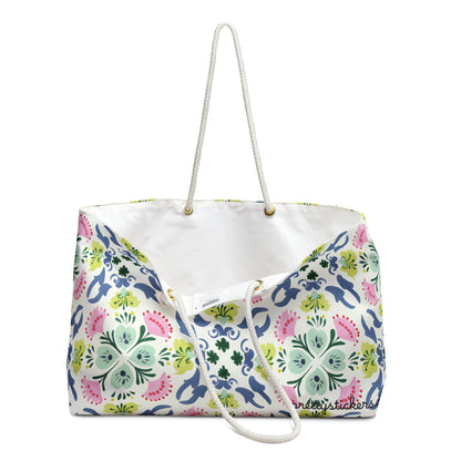 Floral TileTote Bag