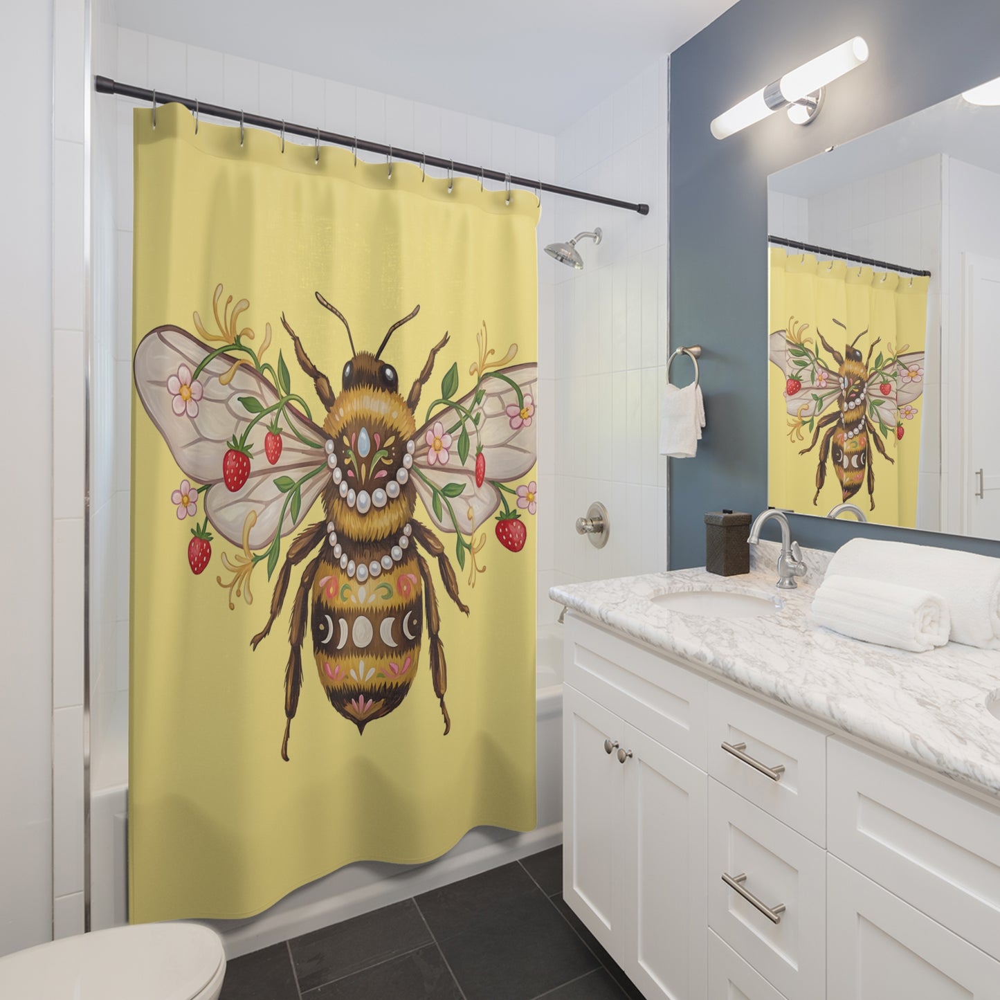 June Girl Bee Shower Curtain
