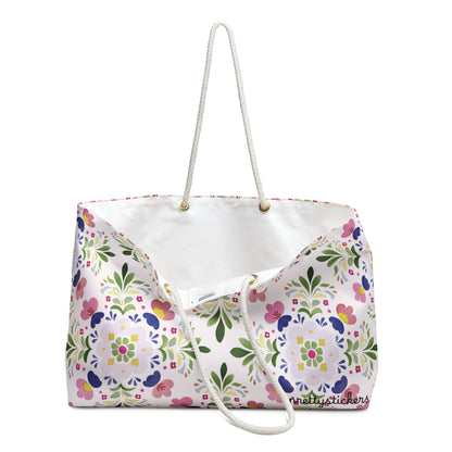 Floral Mosaic Weekender Tote  Bag