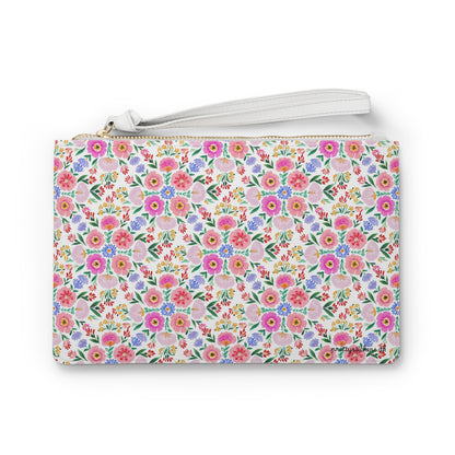 Floral Watercolor Clutch Bag
