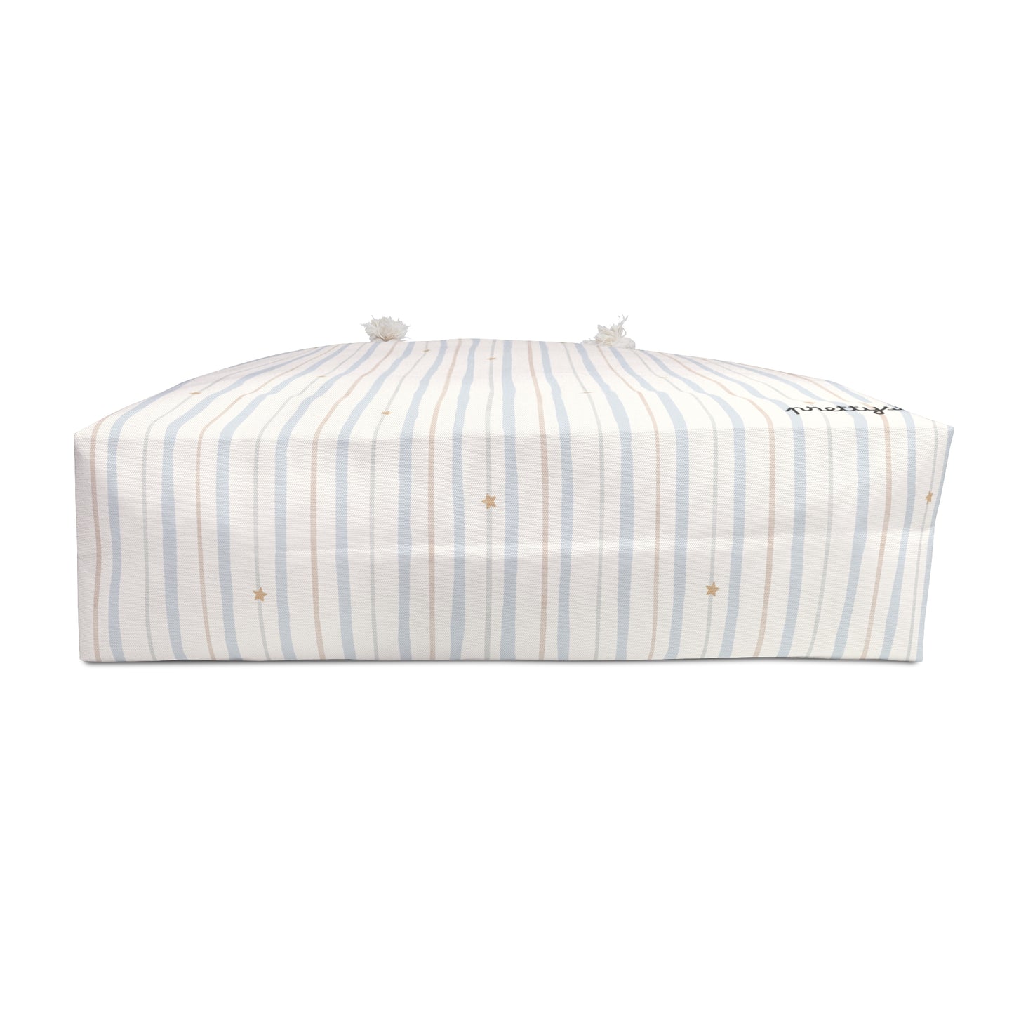 Striped with Gold Stars Rope Handle Tote