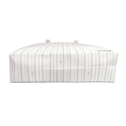 Striped with Gold Stars Rope Handle Tote