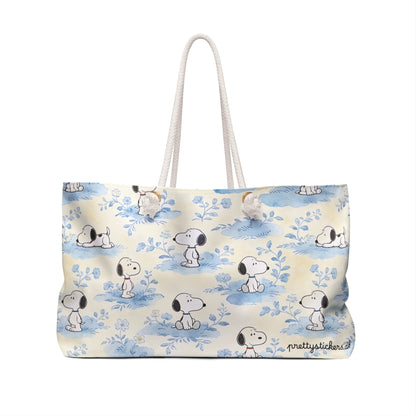 Snoopy Blue Rope Handle Tote