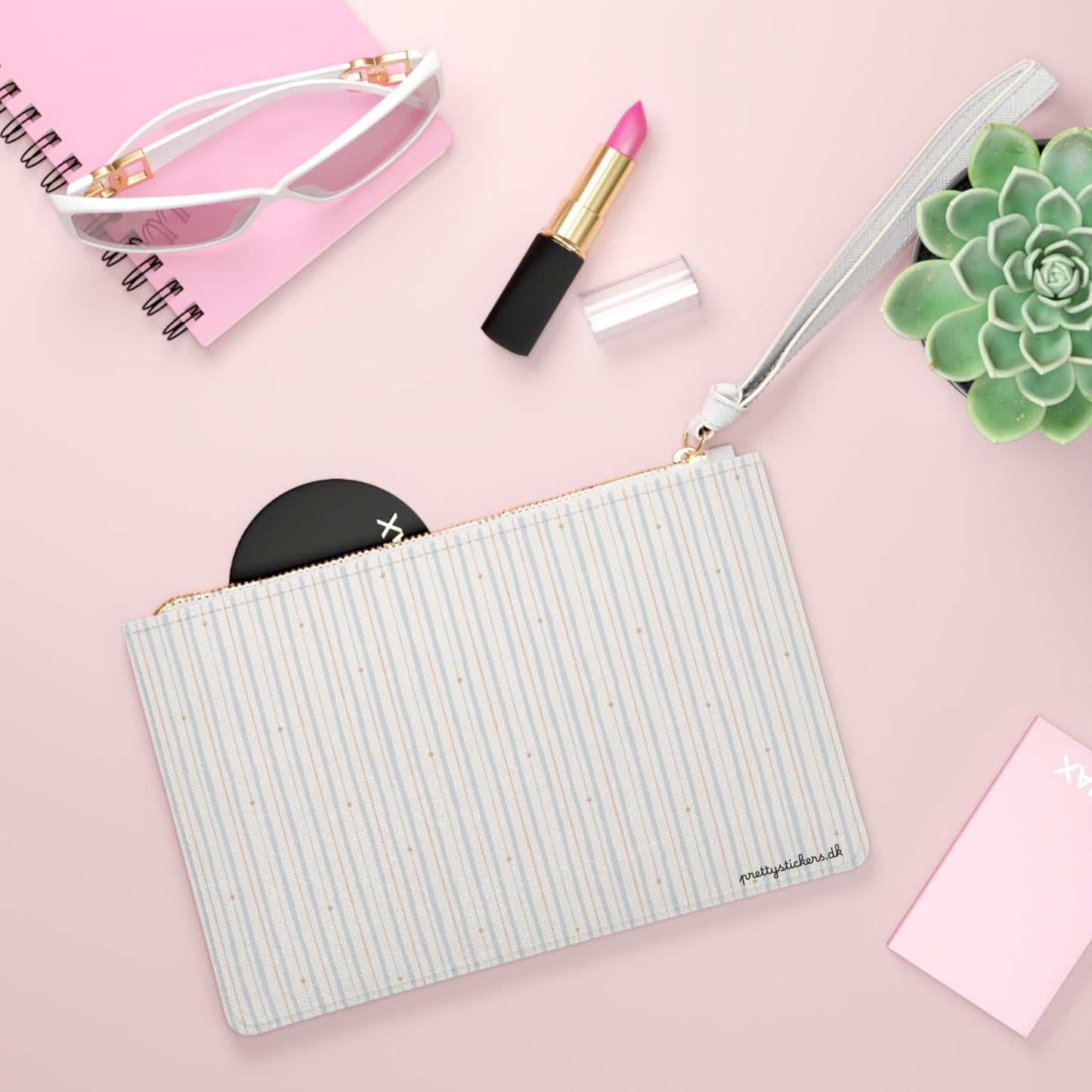 Striped Speckled Clutch