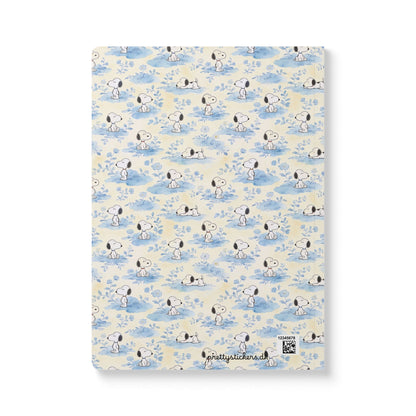 Snoopy Blue Floral Softcover Journal