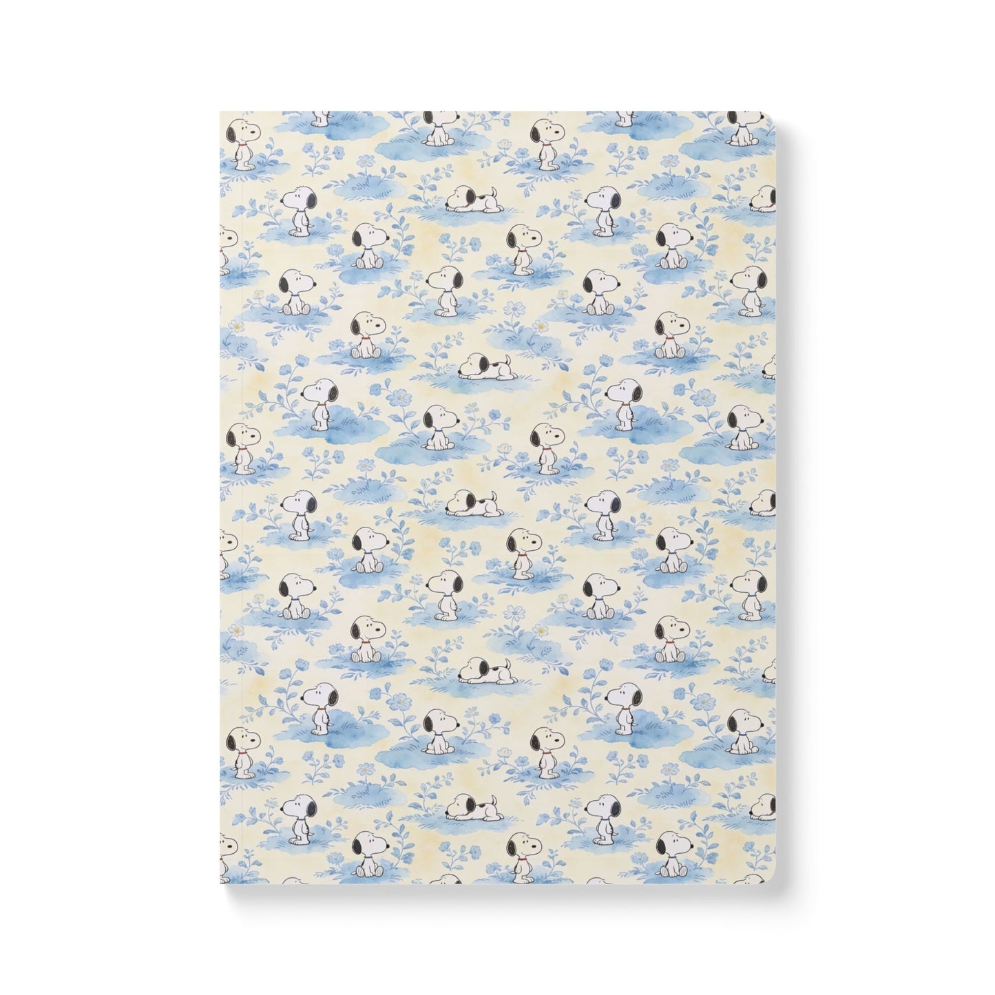 Snoopy Blue Floral Softcover Journal