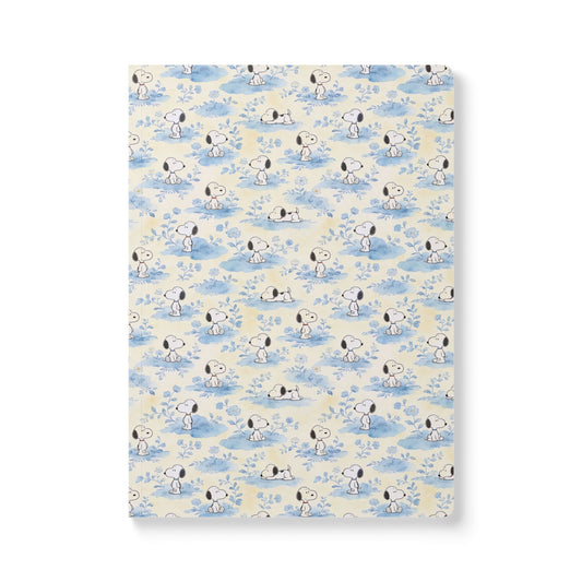 Snoopy Blue Floral Softcover Journal