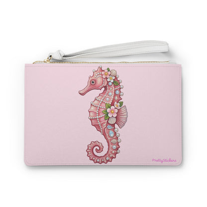 June Girl Pink Seahorse Clutch Bag