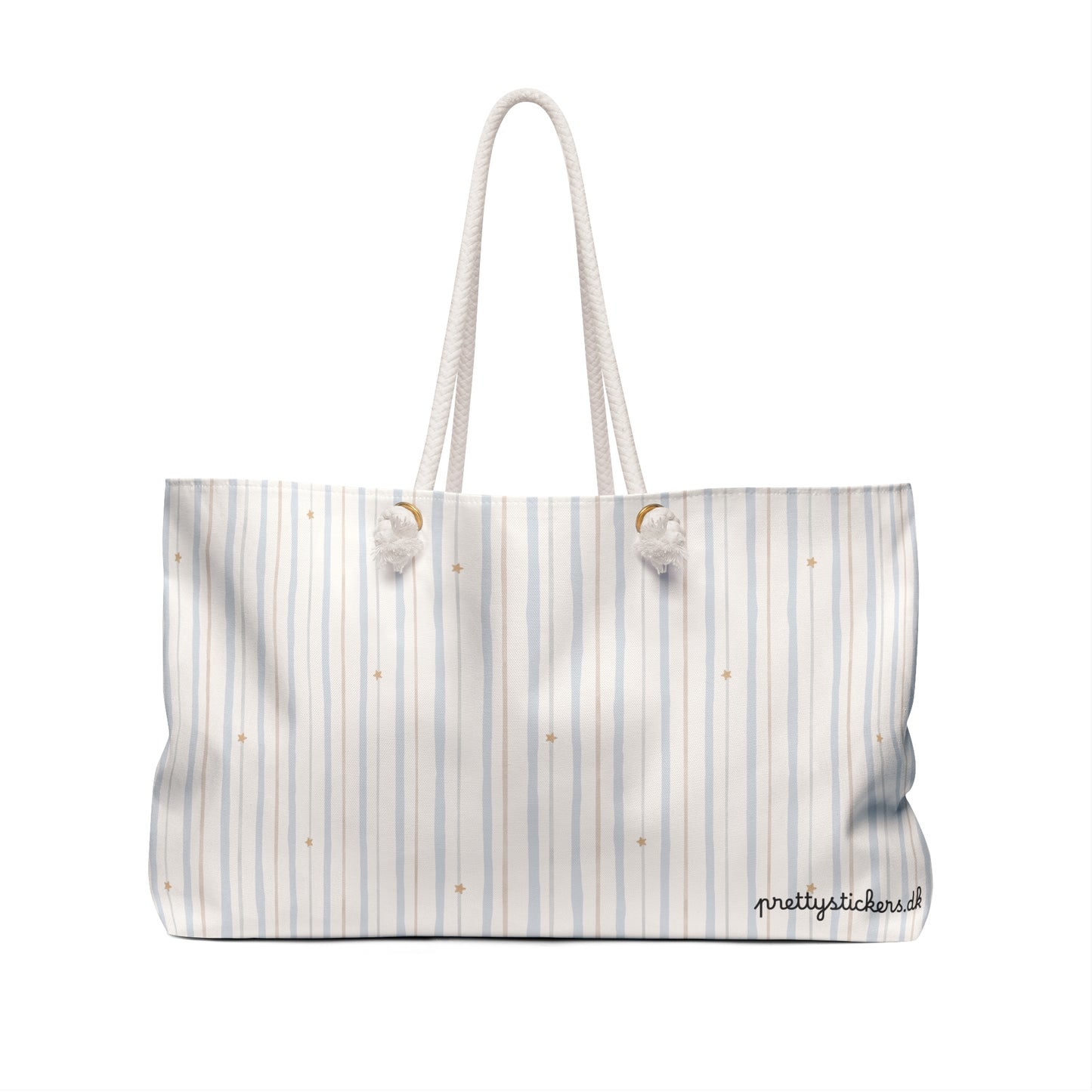 Striped with Gold Stars Rope Handle Tote