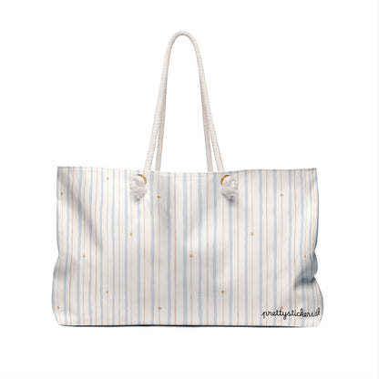 Striped with Gold Stars Rope Handle Tote