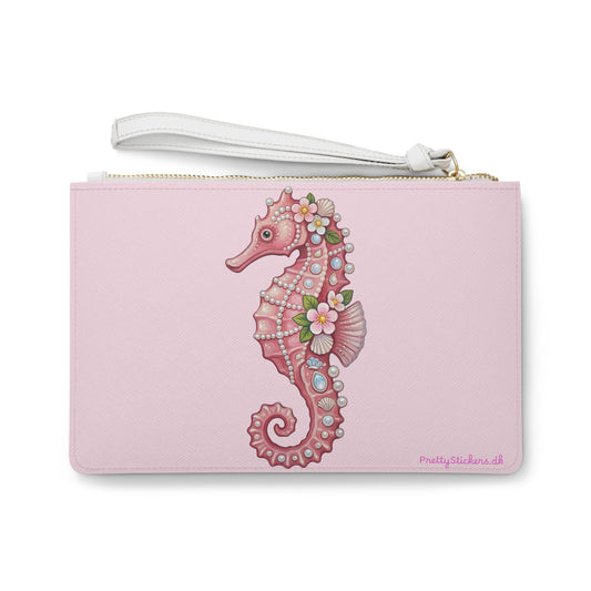 June Girl Pink Seahorse Clutch Bag