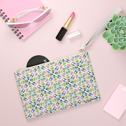 Floral Tile Clutch Bag