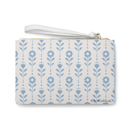 Blue Floral  Clutch Bag