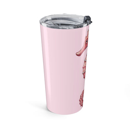 June Girl Pink Seahorse Tumbler