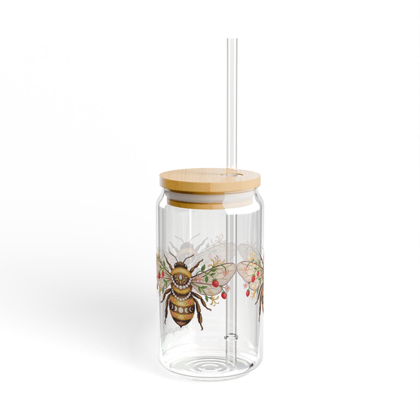 June Girl Bee  Sipper Glass