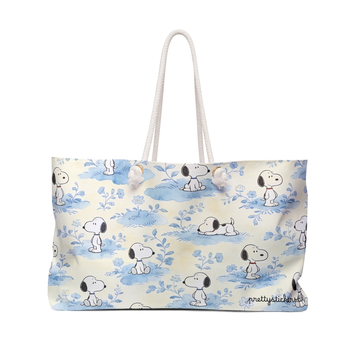 Snoopy Blue Rope Handle Tote