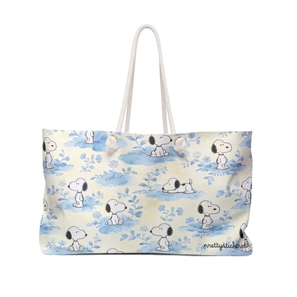 Snoopy Blue Rope Handle Tote