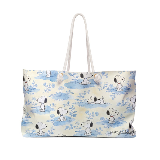 Snoopy Blue Rope Handle Tote