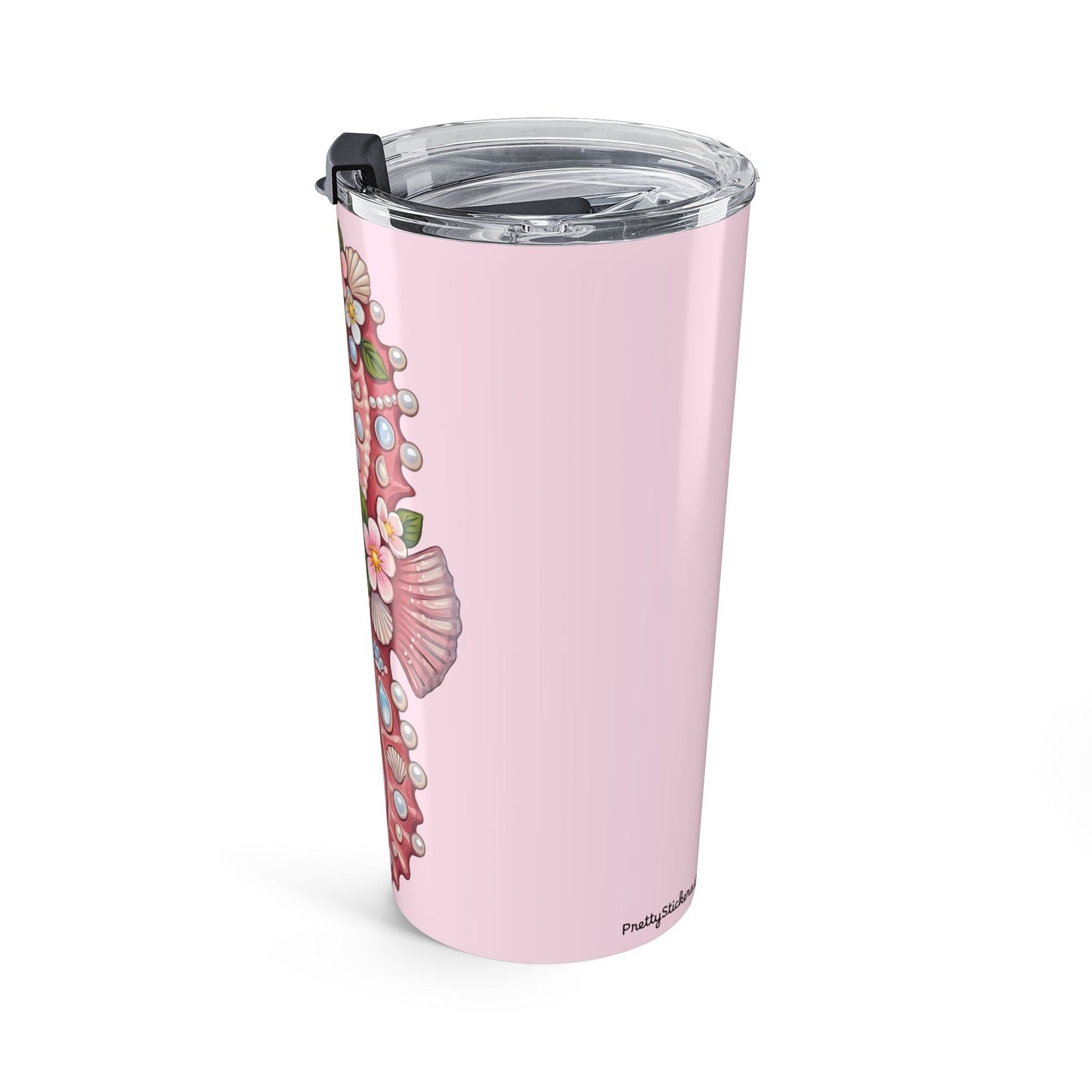 June Girl Pink Seahorse Tumbler