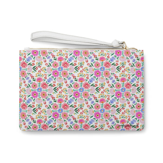 Floral Watercolor Clutch Bag