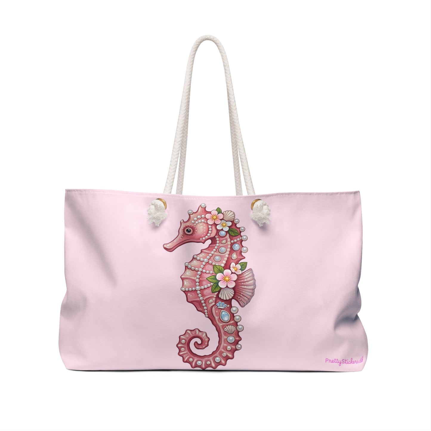 June Girl Pink Seahorse Tote Bag