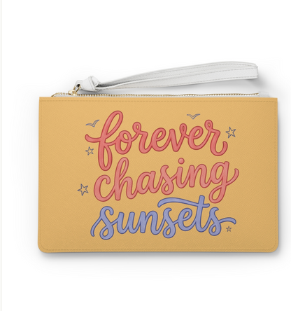 "Forever Chasing Sunsets" Clutch Bag