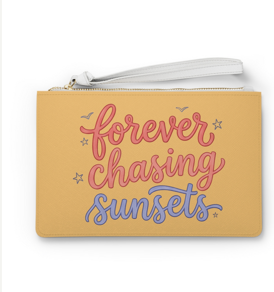 "Forever Chasing Sunsets" Clutch Bag